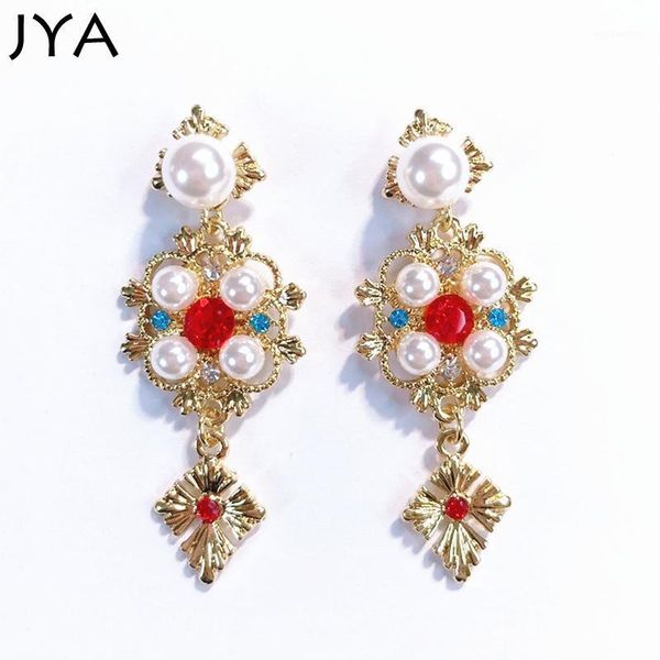 cpop pearl vintage earrings red blue beautiful stone earrings for women golden fashion drop pendientes simple style1, Silver
cpop pearl vintage earrings red blue beautiful stone earrings for women golden fashion drop pendientes simple style1, Silver