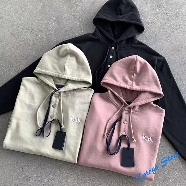 embroidered logo kith hoodie khaki pink black hooded men women streetwear button neckline kith pullover thicken sweatshirts
embroidered logo kith hoodie khaki pink black hooded men women streetwear button neckline kith pullover thicken sweatshirts