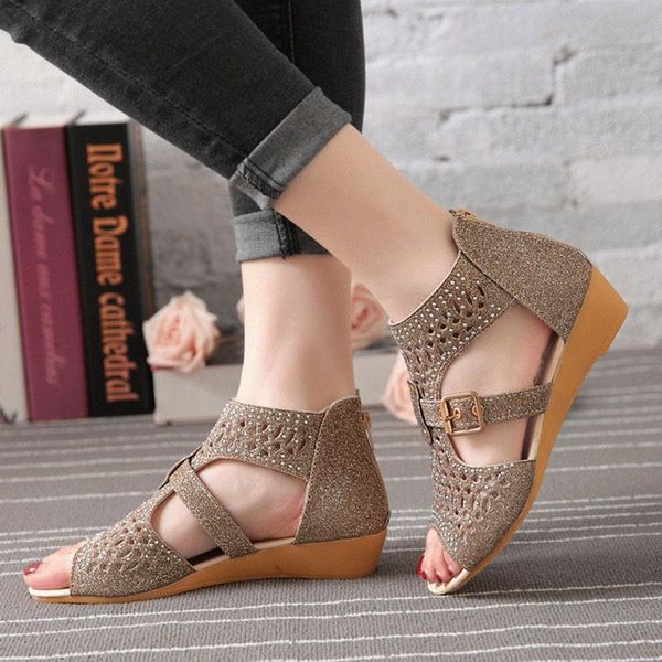 sandals 2021 women woman rome wedges ladies zippers shoes summer women's comfortable mixed colors footwear plus size, Black 
sandals 2021 women woman rome wedges ladies zippers shoes summer women's comfortable mixed colors footwear plus size, Black