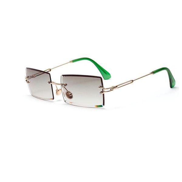 fashion sunglasses 2020 for women square rimless diamond cutting lens brand designer fashion shades sun glasses oculos feminino, White;black 
fashion sunglasses 2020 for women square rimless diamond cutting lens brand designer fashion shades sun glasses oculos feminino, White;black