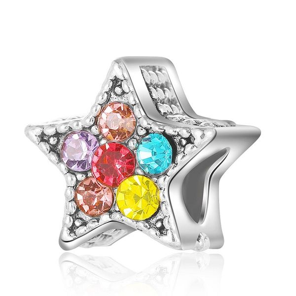 fits pandora sterling silver bracelet 20pcs rainbow five-pointed star crystal beads spacer charms for european snake charm chain fashion diy, Black
fits pandora sterling silver bracelet 20pcs rainbow five-pointed star crystal beads spacer charms for european snake charm chain fashion diy, Black