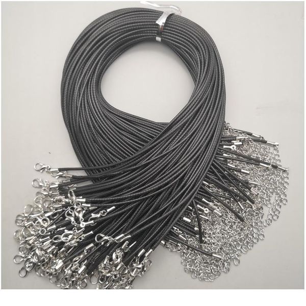 wholesale 1.2mm 1.5mm 2mm jewelry clasp lobster clasp necklace rope wax leather cord black lanyard pendant cords 10 jllrfa, Silver
wholesale 1.2mm 1.5mm 2mm jewelry clasp lobster clasp necklace rope wax leather cord black lanyard pendant cords 10 jllrfa, Silver