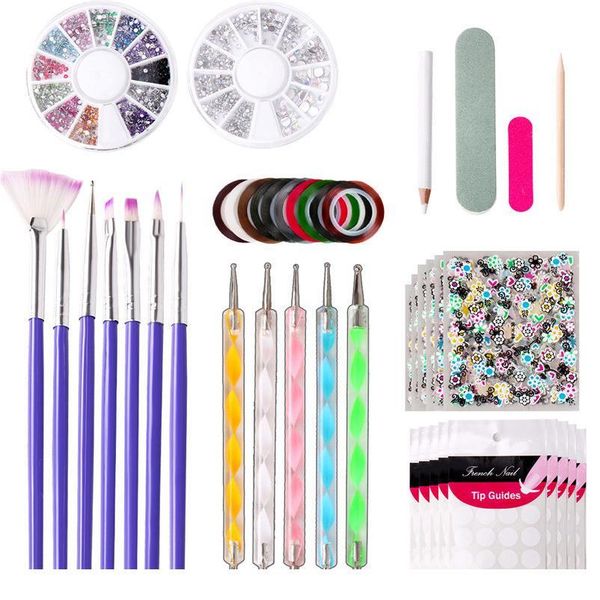 44pcs set manicure nail art purple brush white sculpture pen rhinestones sticker foils decoration wheels dotting t jllbki, Silver
44pcs set manicure nail art purple brush white sculpture pen rhinestones sticker foils decoration wheels dotting t jllbki, Silver