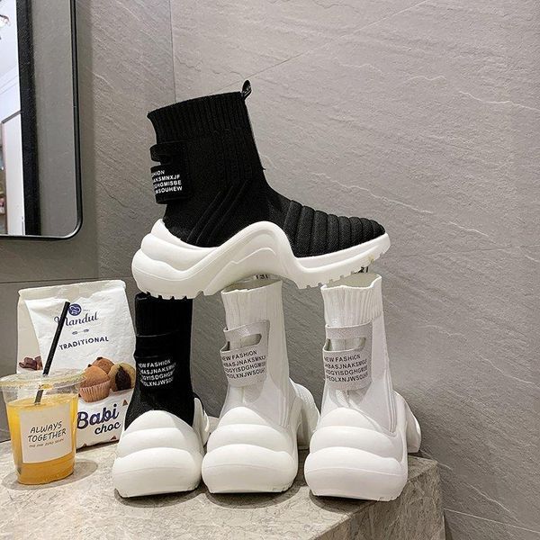 fashion sock boots for women 2020 winter brand ankle boots platform chunky women's slip on shoes woman black white
fashion sock boots for women 2020 winter brand ankle boots platform chunky women's slip on shoes woman black white