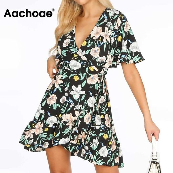aachoae boho summer dress women floral print ruffle beach dress deep v-neck mini party dress short sleeve sundress vestidos t200604, Black;gray
aachoae boho summer dress women floral print ruffle beach dress deep v-neck mini party dress short sleeve sundress vestidos t200604, Black;gray
