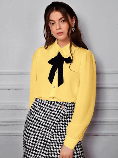 peter-pan collar puff sleeve blouse q4eq#, White