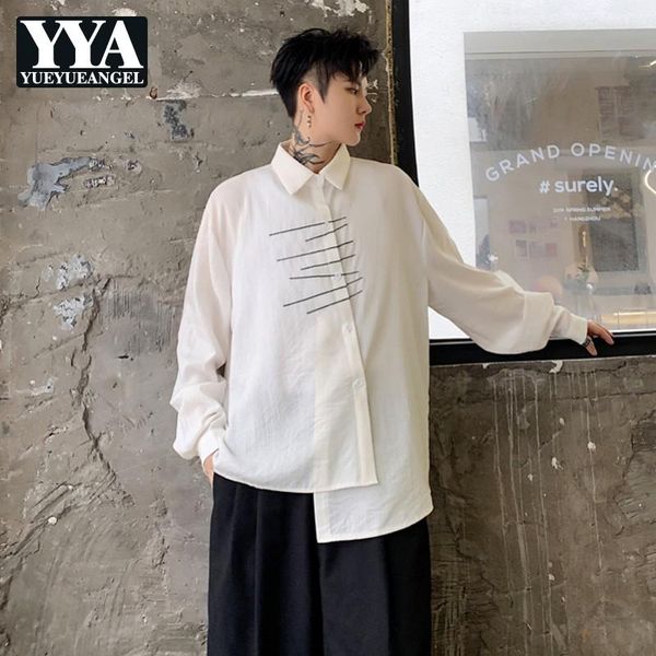autumn irregular long sleeve shirts men designer black white embroidered shirts casual square collar loose fit male, White;black
autumn irregular long sleeve shirts men designer black white embroidered shirts casual square collar loose fit male, White;black