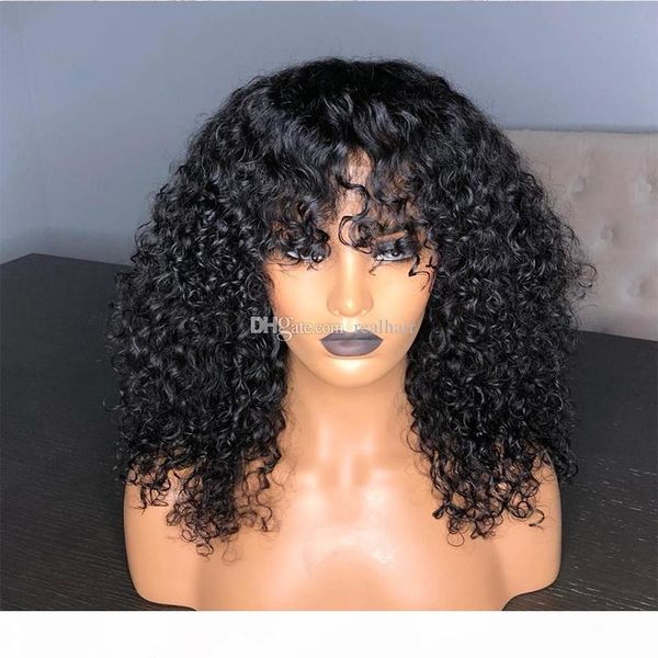 9a kinky curly human hair wigs with bangs pre plucked virgin peruvian full lace wig with baby hair lace front wigs black women, Black;brown
9a kinky curly human hair wigs with bangs pre plucked virgin peruvian full lace wig with baby hair lace front wigs black women, Black;brown