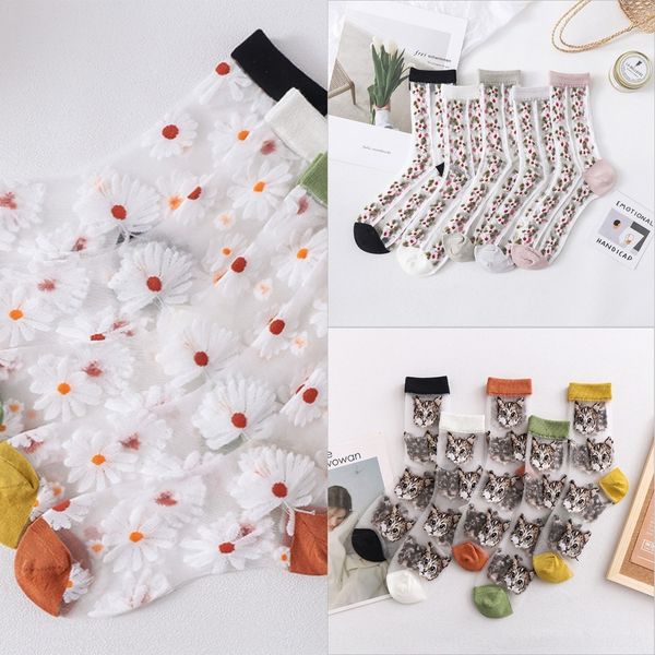 tlulx 2020 long tube socks daisy lace cartoon and female mesh breathable lace women new summer women klgmz crystal silk socks stockings, Black 
tlulx 2020 long tube socks daisy lace cartoon and female mesh breathable lace women new summer women klgmz crystal silk socks stockings, Black