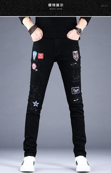 k12195 fashion men's jeans 2020 runway luxury european design party style men's clothing1, Blue
k12195 fashion men's jeans 2020 runway luxury european design party style men's clothing1, Blue