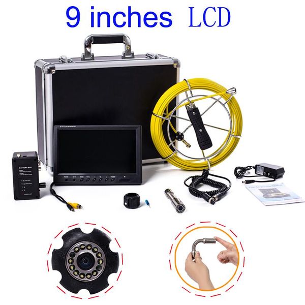 sewer borescope camera with snake cam video sewer pipe inspection equipment 9 inch lcd monitor duct endoscope cable 20m
sewer borescope camera with snake cam video sewer pipe inspection equipment 9 inch lcd monitor duct endoscope cable 20m