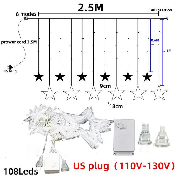 рождество decoracion 110v 220v пятиконечная звезда занавес свет может быть подключен серии led lights украшение номера кпт wmtvxe xhlight
рождество decoracion 110v 220v пятиконечная звезда занавес свет может быть подключен серии led lights украшение номера кпт wmtvxe xhlight