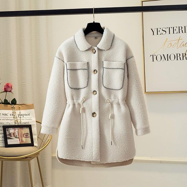 winter warm cashmere coat women lambs wool coat female imitation fur one jacket mid-length ladies thick shearing outwear e329, Black
winter warm cashmere coat women lambs wool coat female imitation fur one jacket mid-length ladies thick shearing outwear e329, Black