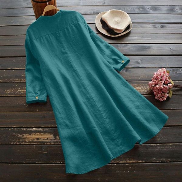 spring women casual loose linen soild button solid color long sleeve long shirt blouse plus size, White
spring women casual loose linen soild button solid color long sleeve long shirt blouse plus size, White
