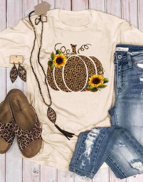 women's t-shirt leopard printed pumpkin sunflower tee women halloween 2021 casual o-neck shirts mujer camisetas, White
women's t-shirt leopard printed pumpkin sunflower tee women halloween 2021 casual o-neck shirts mujer camisetas, White