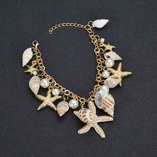 korean fashion tide ocean bohemian style bracelet starfish shell bracelet, Golden;silver
korean fashion tide ocean bohemian style bracelet starfish shell bracelet, Golden;silver