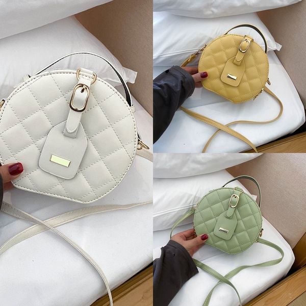 2020 new belt decoration shoulder lattice embroidery line women's round bag fashion korean version of women's one shoulder messeng
2020 new belt decoration shoulder lattice embroidery line women's round bag fashion korean version of women's one shoulder messeng
