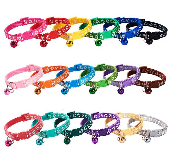 new cats collar with bell colar cute paw print adjustable nylon ribbon neck strap width 1.0cm
new cats collar with bell colar cute paw print adjustable nylon ribbon neck strap width 1.0cm