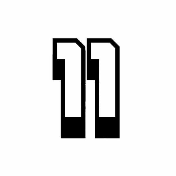 9.3cm*14cm personality number 11 vinyl high-quality car sticker decal black/silver graphical c11-0817
9.3cm*14cm personality number 11 vinyl high-quality car sticker decal black/silver graphical c11-0817