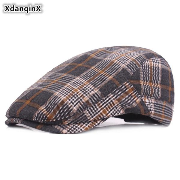 berets xdanqinx autumn women's hat fashion cotton literary youth caps adjustable size men's plaid tongue cap sports couple, Blue;gray
berets xdanqinx autumn women's hat fashion cotton literary youth caps adjustable size men's plaid tongue cap sports couple, Blue;gray