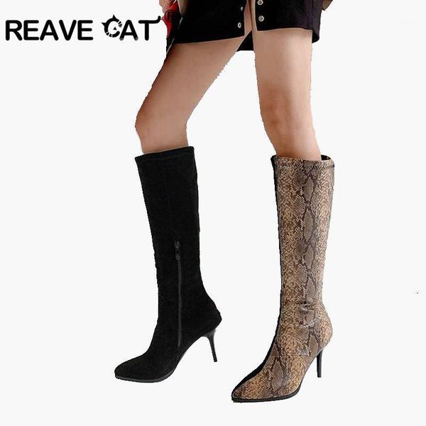 boots reave cat designed snakeskin woman knee high slim thin heels pointed toe zipper big size 32- 48 booties botas mujer1, Black
boots reave cat designed snakeskin woman knee high slim thin heels pointed toe zipper big size 32- 48 booties botas mujer1, Black