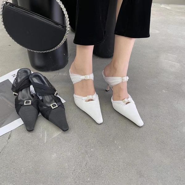 square toe fashion women pumps slip on mules black/white slippers thin high heels rhinestone buckle hollow slides slippers pumps
square toe fashion women pumps slip on mules black/white slippers thin high heels rhinestone buckle hollow slides slippers pumps