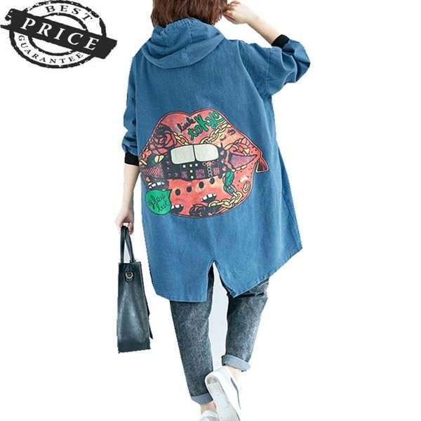 women's jackets slevvev spring long autumn women hooded cartoon prints tassel single breasted outerwear female loose large size zx290, Black;brown
women's jackets slevvev spring long autumn women hooded cartoon prints tassel single breasted outerwear female loose large size zx290, Black;brown