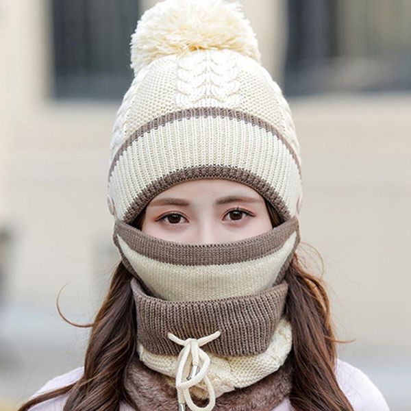 beanie/skull caps winter mask scarf knitted beanie hat set women warm balaclava hats female fashion outdoor cycling thick fleece hairball ca, Blue;gray
beanie/skull caps winter mask scarf knitted beanie hat set women warm balaclava hats female fashion outdoor cycling thick fleece hairball ca, Blue;gray