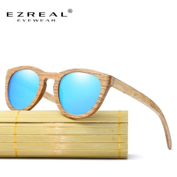 sunglasses ezreal vintage du wood polarized men women real bamboo eyewear mirror lenses round with case, White;black
sunglasses ezreal vintage du wood polarized men women real bamboo eyewear mirror lenses round with case, White;black