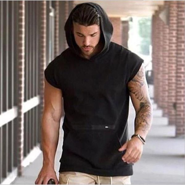 muscle brothers sports vest summer baggy hooded jacket men' running training workout jacket1, White;black
muscle brothers sports vest summer baggy hooded jacket men' running training workout jacket1, White;black