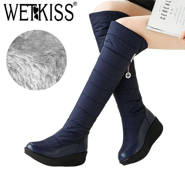 wetkiss plus size 35-44 winter snow boots women platform boot down cotton metal decoration footwear cleated knee high lady shoes, Black
wetkiss plus size 35-44 winter snow boots women platform boot down cotton metal decoration footwear cleated knee high lady shoes, Black