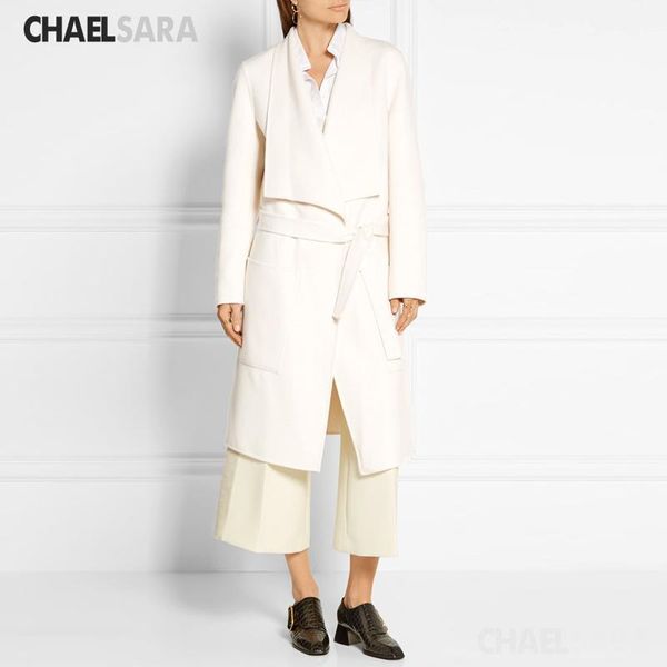 women's wool & blends 2021 spring autumn winter women's casual blend trench coat oversize long with belt women outerwear1, Black
women's wool & blends 2021 spring autumn winter women's casual blend trench coat oversize long with belt women outerwear1, Black