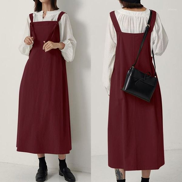 casual dresses women's autumn sundress zanzea 2021 vintage linen overall dress causal suspender maxi vestidos female solid robe plus si, Black;gray
casual dresses women's autumn sundress zanzea 2021 vintage linen overall dress causal suspender maxi vestidos female solid robe plus si, Black;gray