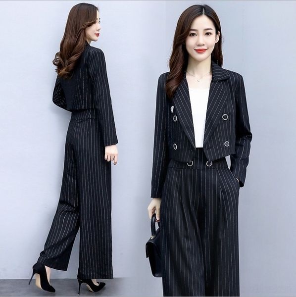n6qtm pants suit women's new fall of zyrmd fashion pantssuit wide leg striped show thin wide leg pants two piece set 2020 professional, Gray
n6qtm pants suit women's new fall of zyrmd fashion pantssuit wide leg striped show thin wide leg pants two piece set 2020 professional, Gray