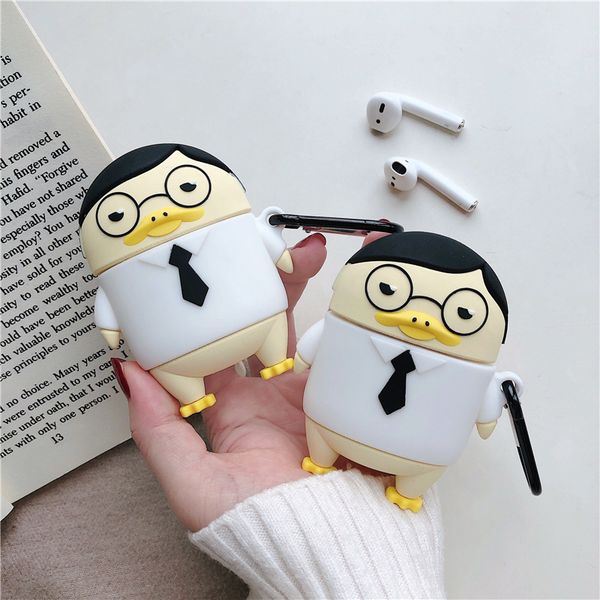 3d korea cute cartoon necktie duck case for airpods pro wireless bluetooth earphone case for airpod 1 2 box cover funda coque
3d korea cute cartoon necktie duck case for airpods pro wireless bluetooth earphone case for airpod 1 2 box cover funda coque