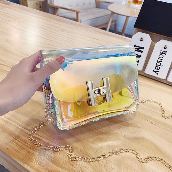 laser handbag ladies 2020 new colorful pvc jelly package korean version chain shoulder transparent small square bag solid color
laser handbag ladies 2020 new colorful pvc jelly package korean version chain shoulder transparent small square bag solid color
