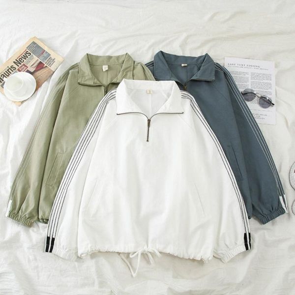 new korean wind spring autumn loose sport retro drawstring half zipper solid color long sleeve trench coat women ropa mujer1, Tan;black
new korean wind spring autumn loose sport retro drawstring half zipper solid color long sleeve trench coat women ropa mujer1, Tan;black