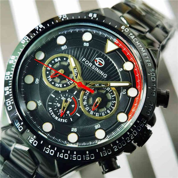 forsining new mens automatic watch black self-wind speed car male date steel strap military wristwatch mechanical relojes hombre, Slivery;brown
forsining new mens automatic watch black self-wind speed car male date steel strap military wristwatch mechanical relojes hombre, Slivery;brown