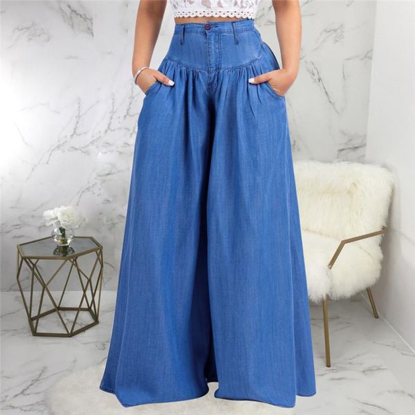 loose jeans womens vintage style high waist denim fashion wide leg jeans female formal feminino pockets denim, Blue
loose jeans womens vintage style high waist denim fashion wide leg jeans female formal feminino pockets denim, Blue