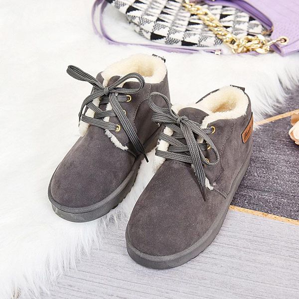 women snow boots ladies flats shoes fashion female boots ankle casual lace up non slip new winter warm plush ladies, Black
women snow boots ladies flats shoes fashion female boots ankle casual lace up non slip new winter warm plush ladies, Black