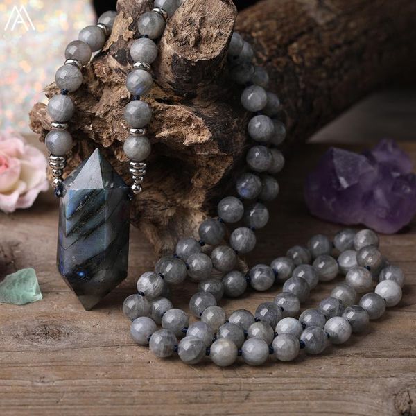 natural labradorite stone double point pendant labradorite stone round 8m beads cord knotted handmade necklace yoga jewelry, Silver
natural labradorite stone double point pendant labradorite stone round 8m beads cord knotted handmade necklace yoga jewelry, Silver