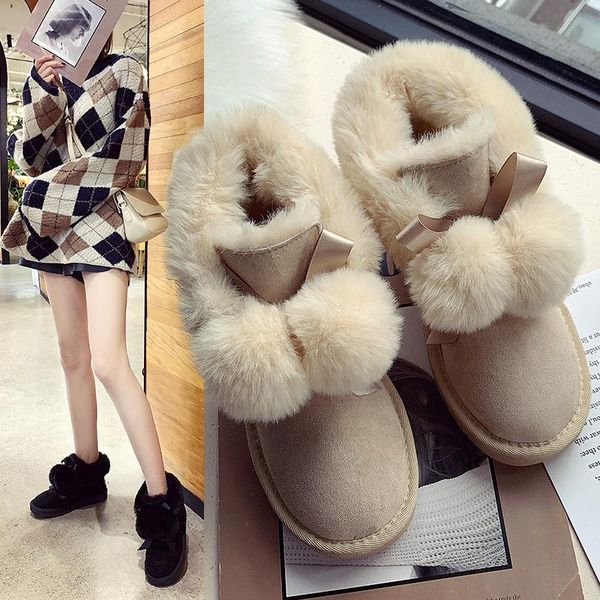 20 winter new suede snow boots rubber sole artificial short plush short boots women lightweight warm wear-resistant women, Black
20 winter new suede snow boots rubber sole artificial short plush short boots women lightweight warm wear-resistant women, Black