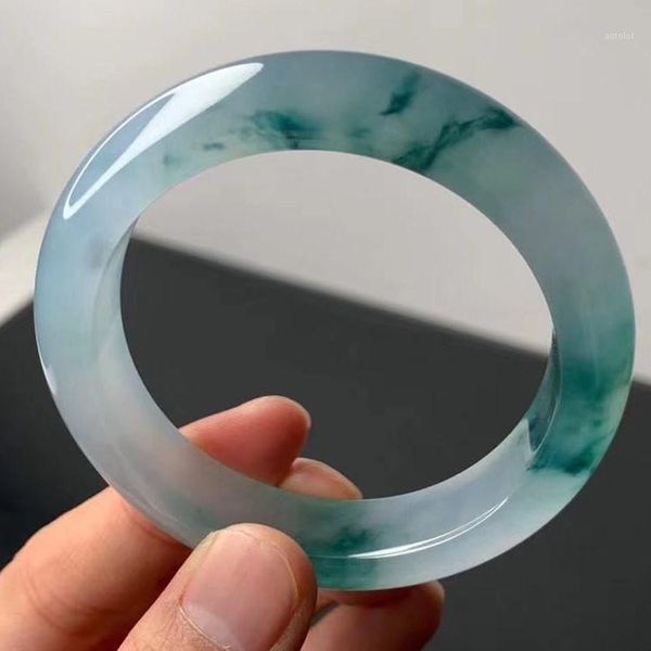 zheru jewelry natural burmese jadeite 54-64mm light blue two-tone bracelet elegant princess jewelry gift1, Golden;silver
zheru jewelry natural burmese jadeite 54-64mm light blue two-tone bracelet elegant princess jewelry gift1, Golden;silver