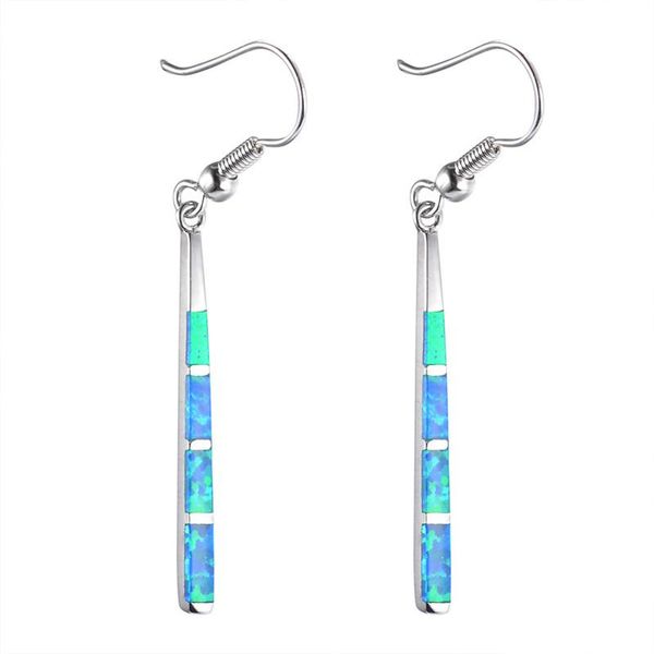 long dangle blue fire opal earrings for women wedding party jewelry white gold filled lady female ear hook drop earring ear0648, Silver
long dangle blue fire opal earrings for women wedding party jewelry white gold filled lady female ear hook drop earring ear0648, Silver