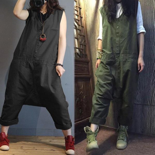 2020 linen overalls for women jumpsuits plus size female sleeveless casual drop crotch rompers button pant woman pantalon, Black;white
2020 linen overalls for women jumpsuits plus size female sleeveless casual drop crotch rompers button pant woman pantalon, Black;white