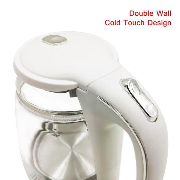 electric kettle glass double wall cordless with blue led light, 1 l kettle,temperature control,keep warm automatic shutof
electric kettle glass double wall cordless with blue led light, 1 l kettle,temperature control,keep warm automatic shutof