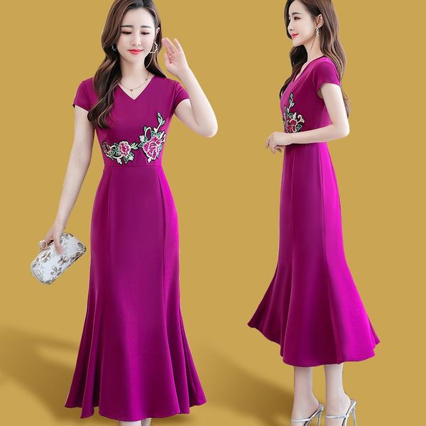 summer fashion tea-length short sleeve v-neck a-lin chiffon embroidered fishtail green purple solid color cocktail dresses 9456 party, Black
summer fashion tea-length short sleeve v-neck a-lin chiffon embroidered fishtail green purple solid color cocktail dresses 9456 party, Black