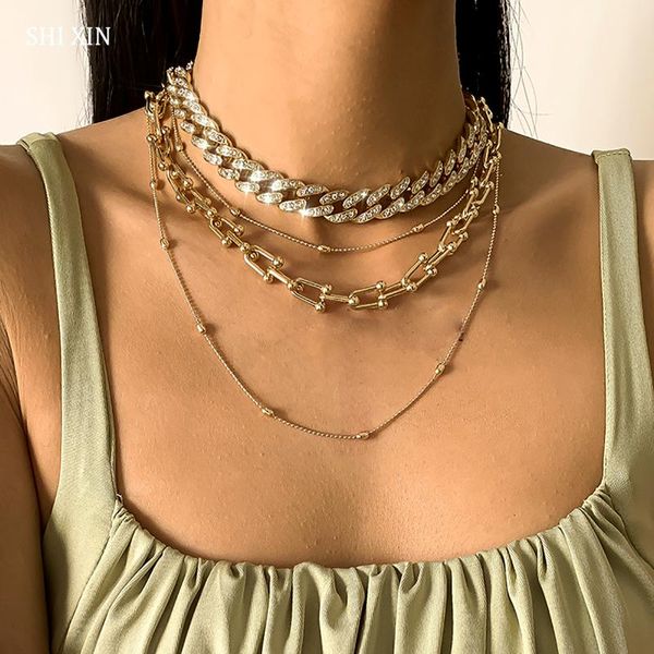 chokers shixin iced out chain rhinestones choker necklace for women hip hop layered small beads necklaces chains on neck jewelry, Golden;silver
chokers shixin iced out chain rhinestones choker necklace for women hip hop layered small beads necklaces chains on neck jewelry, Golden;silver