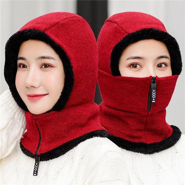 cycling caps & masks fashion women hats plush warm zipper winter windproof ring hat with full face mask creative outdoor breathable facemask, Black
cycling caps & masks fashion women hats plush warm zipper winter windproof ring hat with full face mask creative outdoor breathable facemask, Black