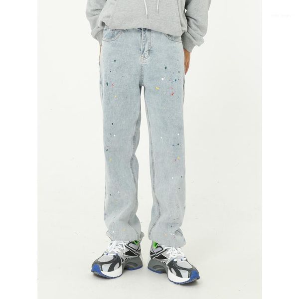 men casual straight jeans male color paint streetwear vintage fashion hip hop denim trousers jean pant1, Blue
men casual straight jeans male color paint streetwear vintage fashion hip hop denim trousers jean pant1, Blue